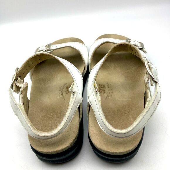 Sas Tripad Comfort White Leather Sandals Size 7M - Picture 6 of 8